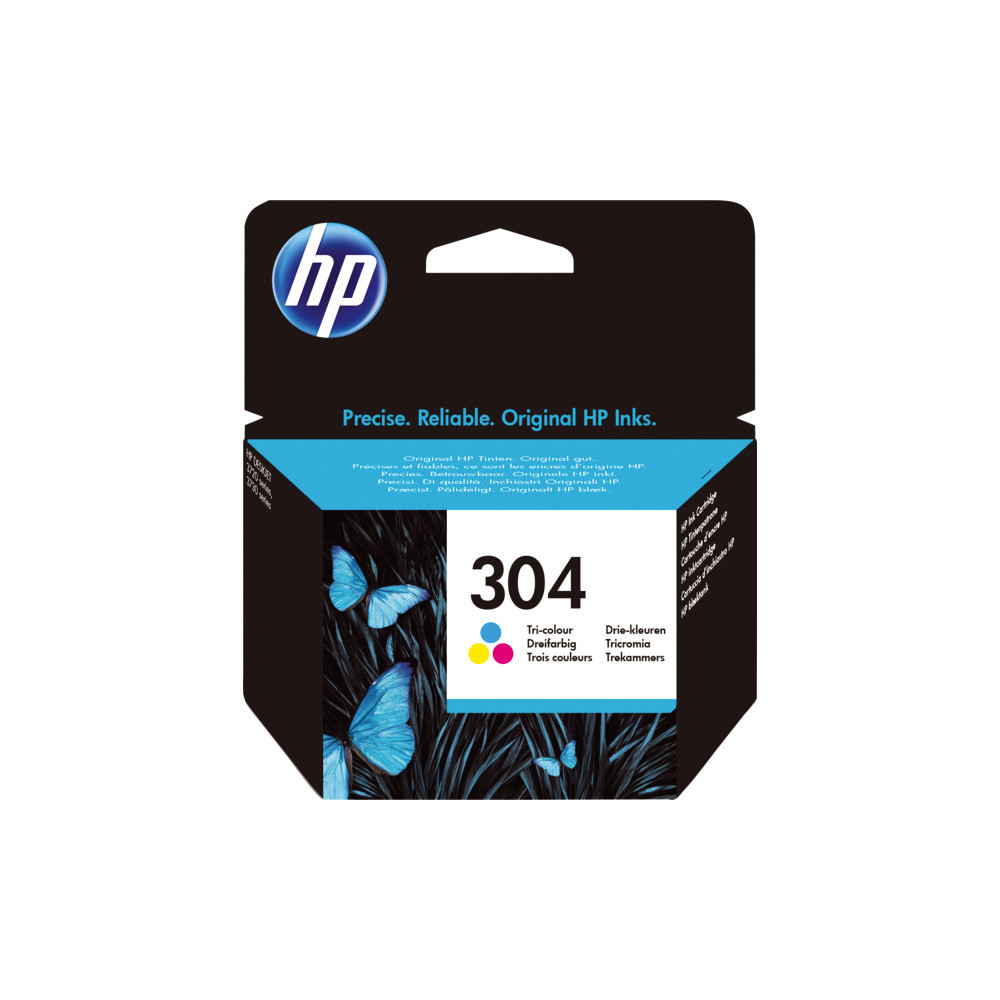 Cartouche HP 304 couleurs (cyan+magenta+jaune) pour imprimantes jet d'encre