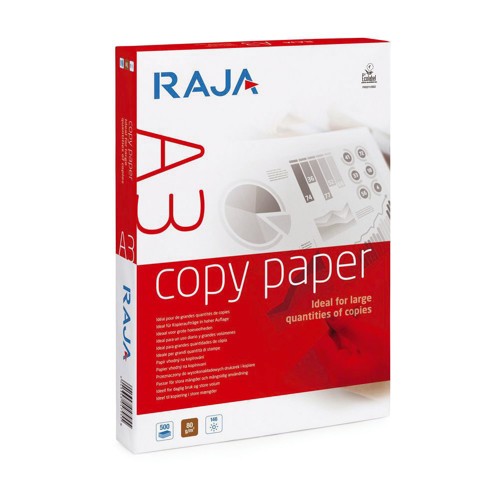 5 ramettes papier RAJA Copy A3 80g