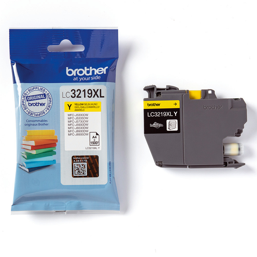Cartouche Brother LC3219XLY jaune pour imprimantes jet d'encre