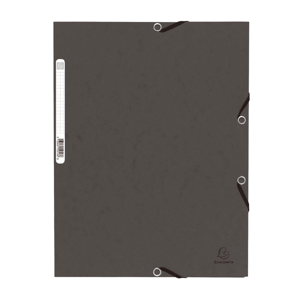 Lot de 10 Chemises à élastique 3 rabats Exacompta coloris gris