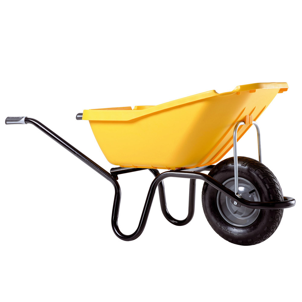 Brouette Pick up 110 L jaune roue gonflée Haemmerlin
