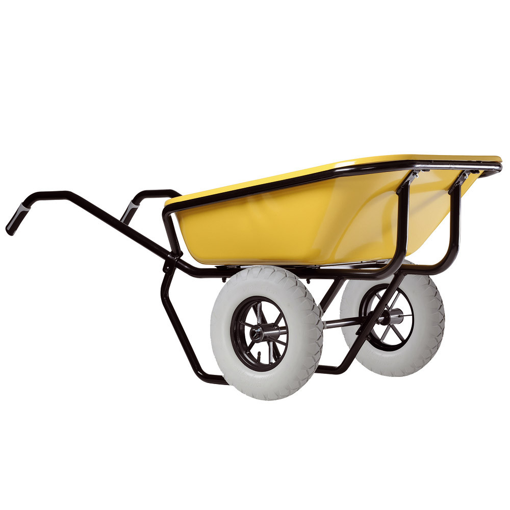 Brouette jaune Expert Twin Excellium 160 L roues increvables Haemmerlin