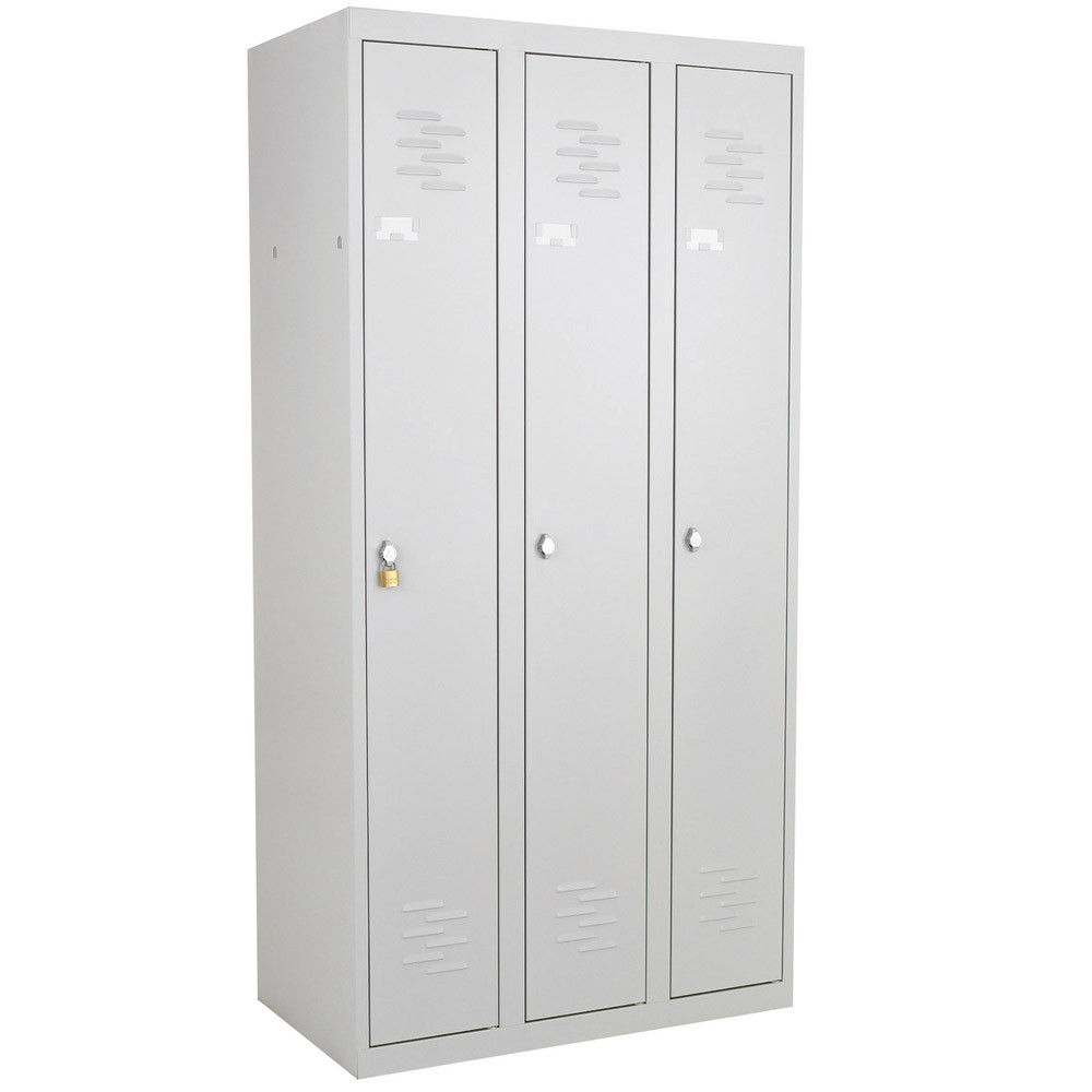 Vestiaire monobloc Primo Industrie propre 3 cases gris RAL 7035