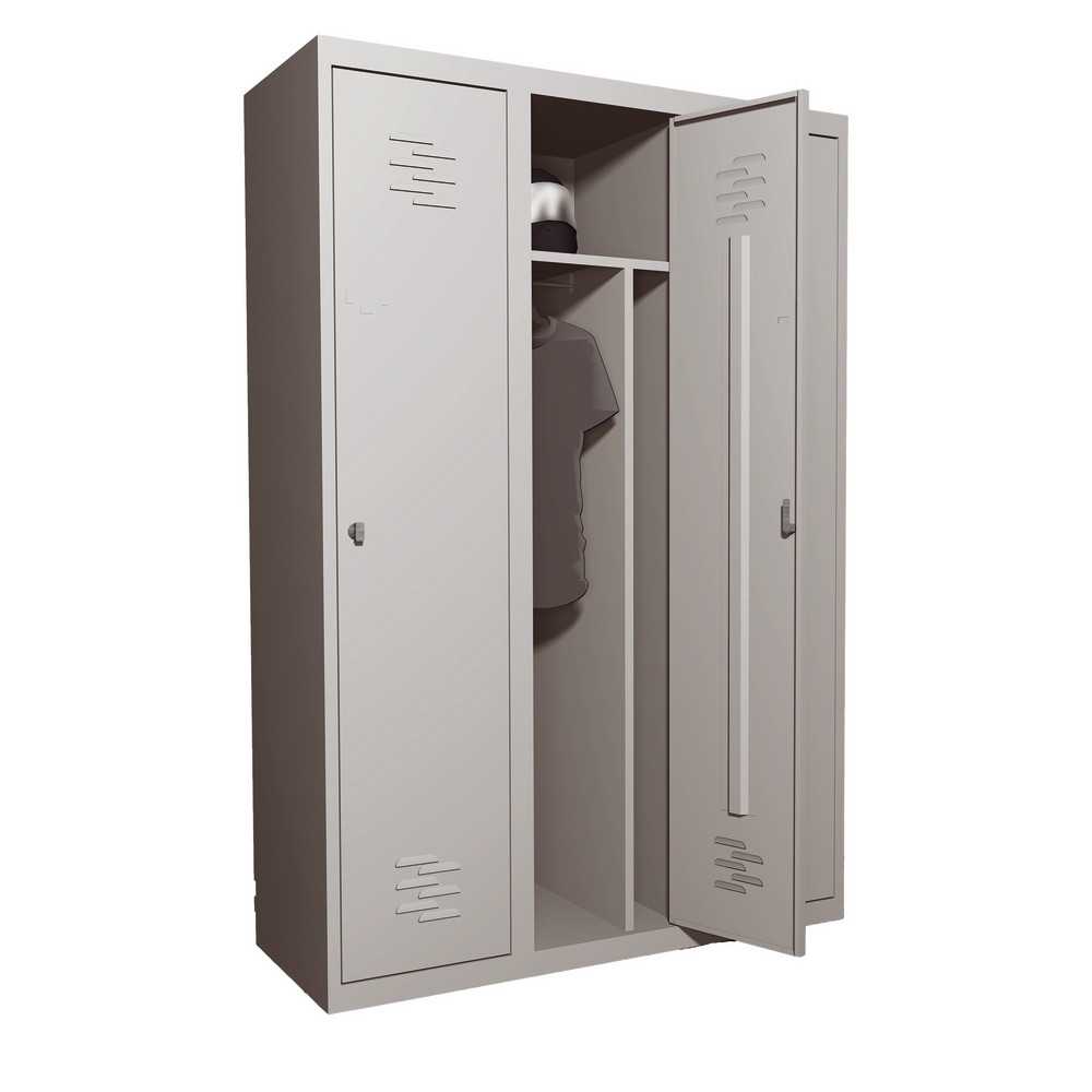 Vestiaire monobloc Primo Industrie salissante 3 cases gris RAL 7035
