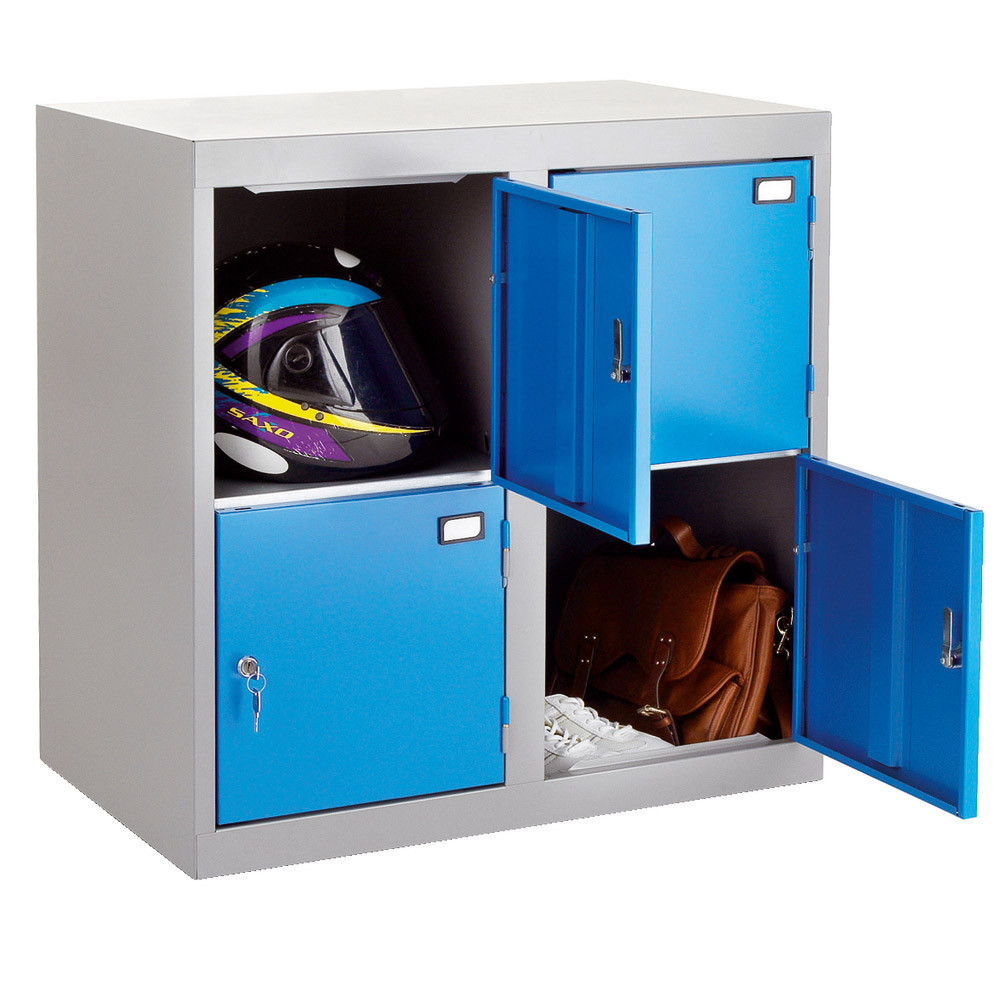 Combibloc 4 cases gris/bleu