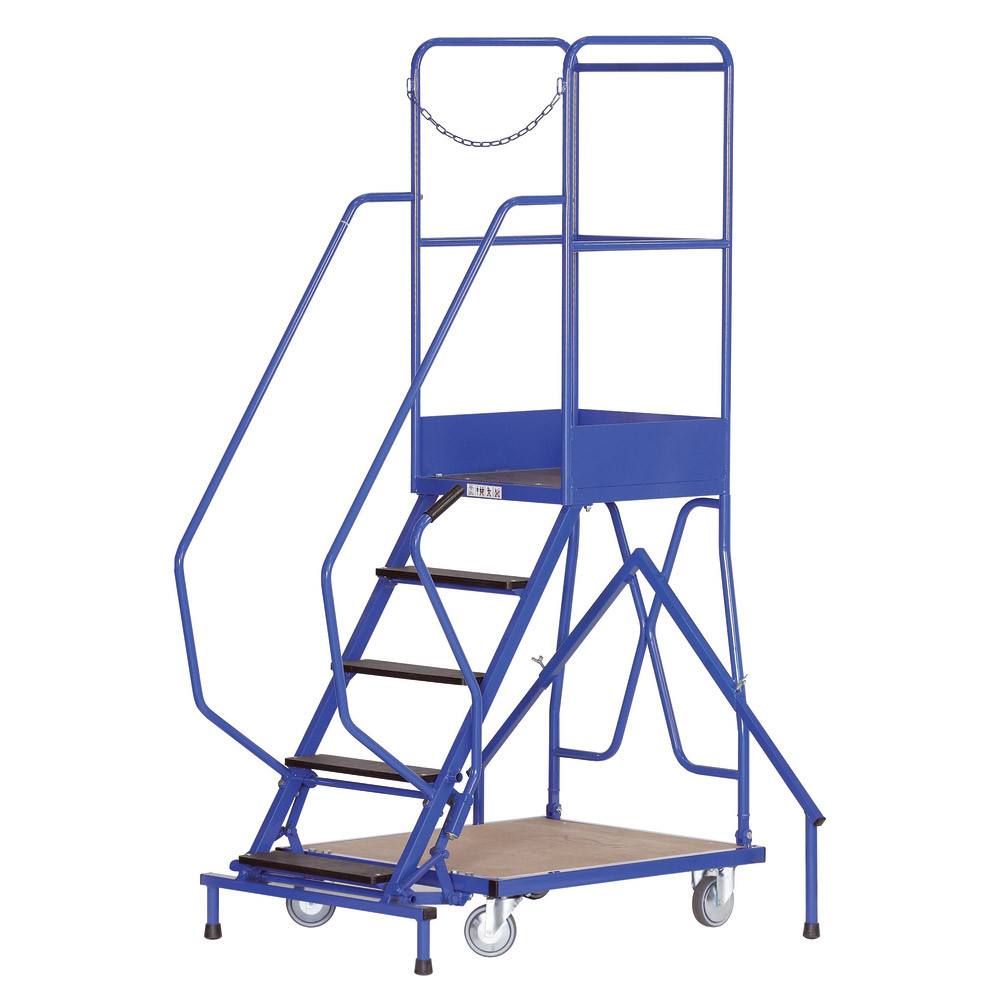 Escabeaux roulants acier 5 marches