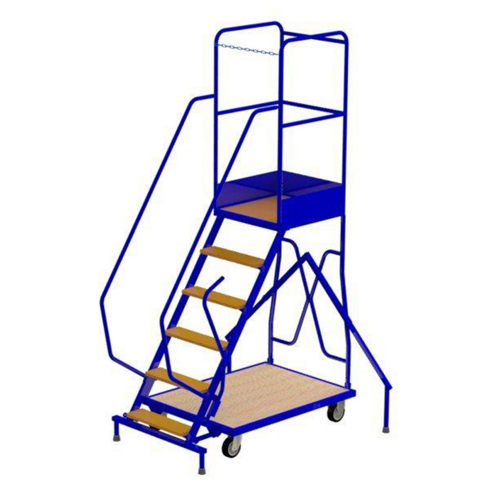 Escabeaux roulants acier 6 marches