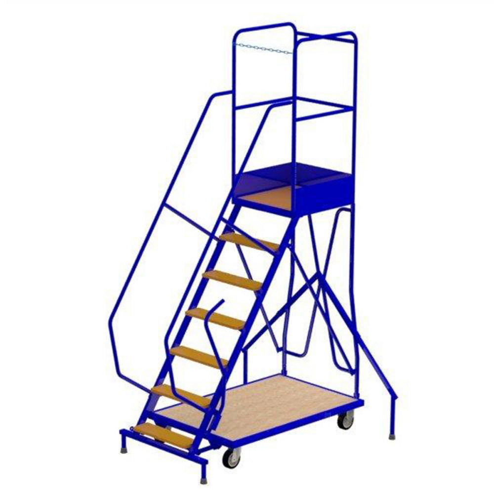 Escabeaux roulants acier 7 marches
