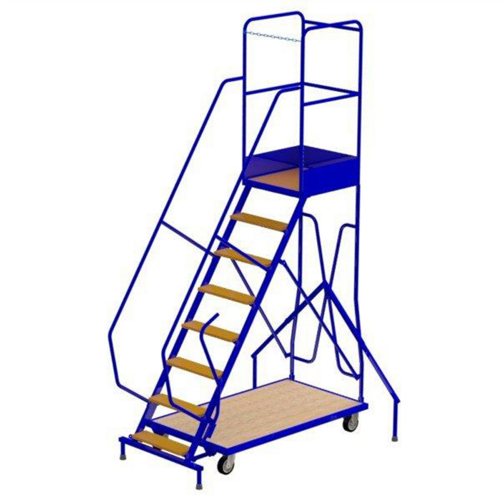 Escabeaux roulants acier 8 marches