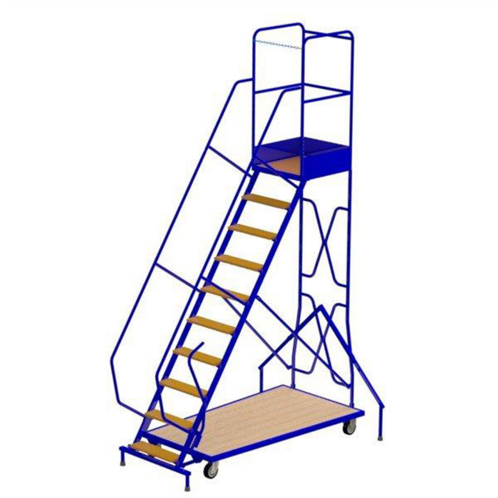 Escabeaux roulants acier 10 marches