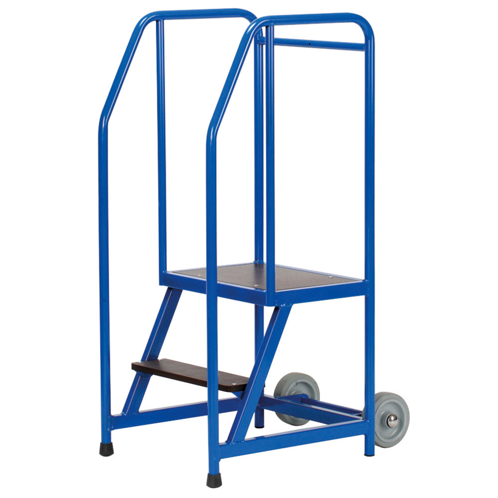 Escabeaux roulants acier Passe-partout 2 marches