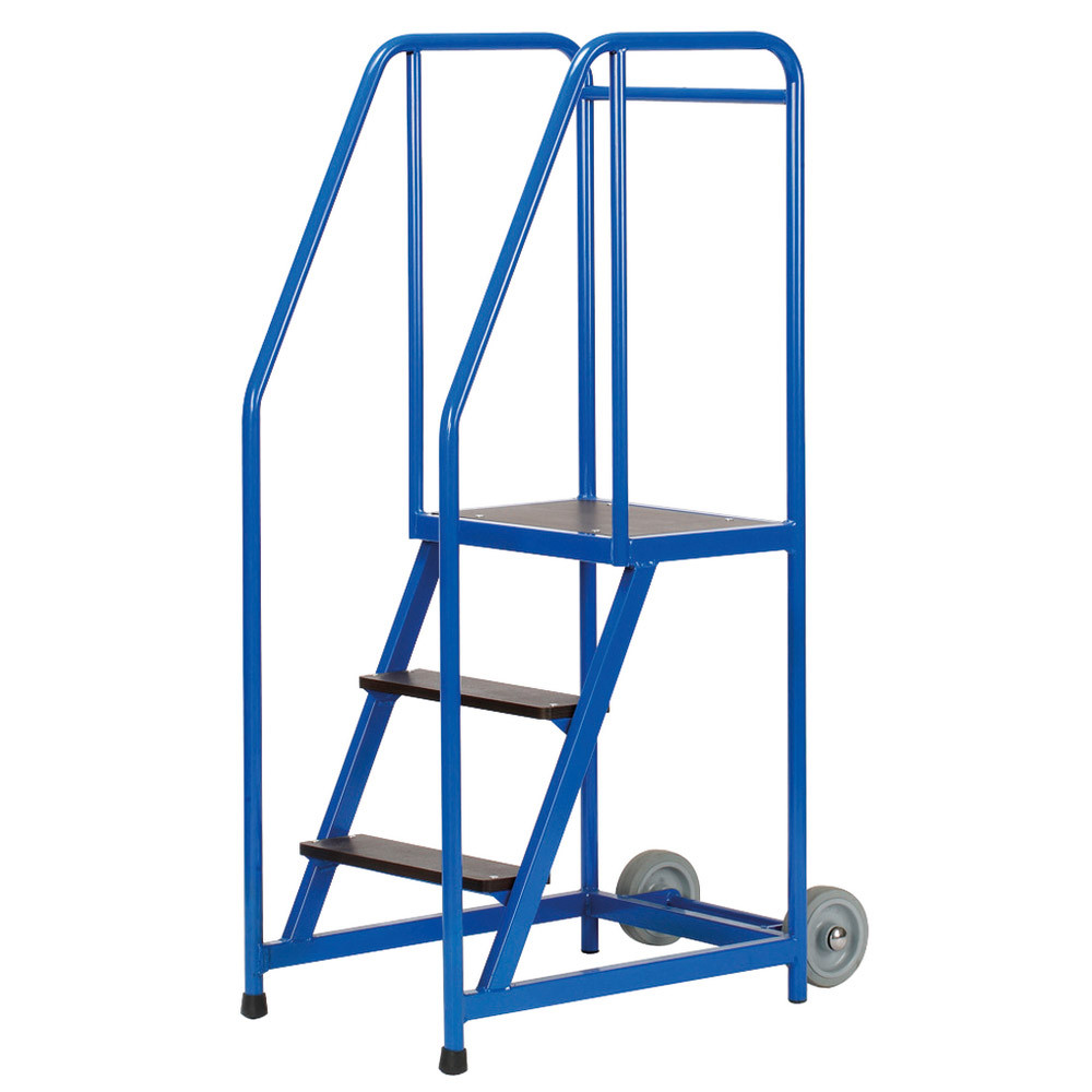 Escabeaux roulants acier Passe-partout 3 marches
