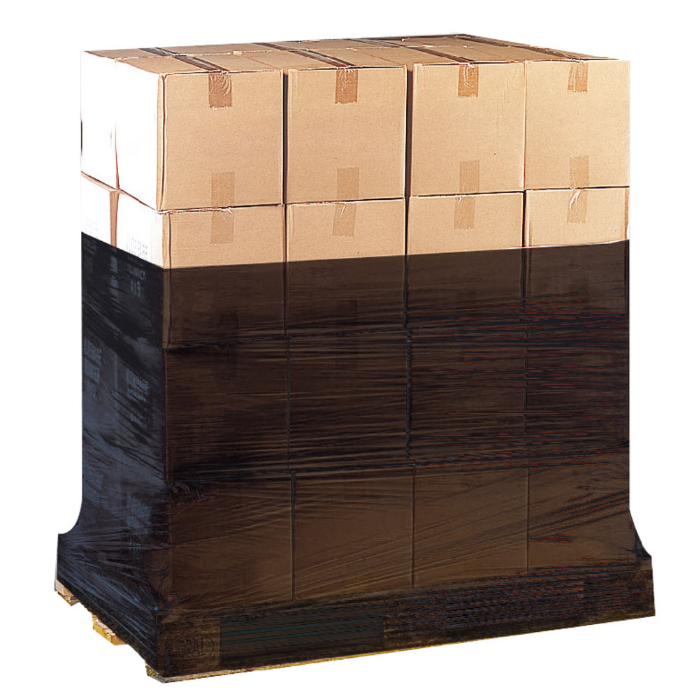 Colis de 6 bobines de film pré-étiré noir Stretch plus 9 microns 300m x 430 mm