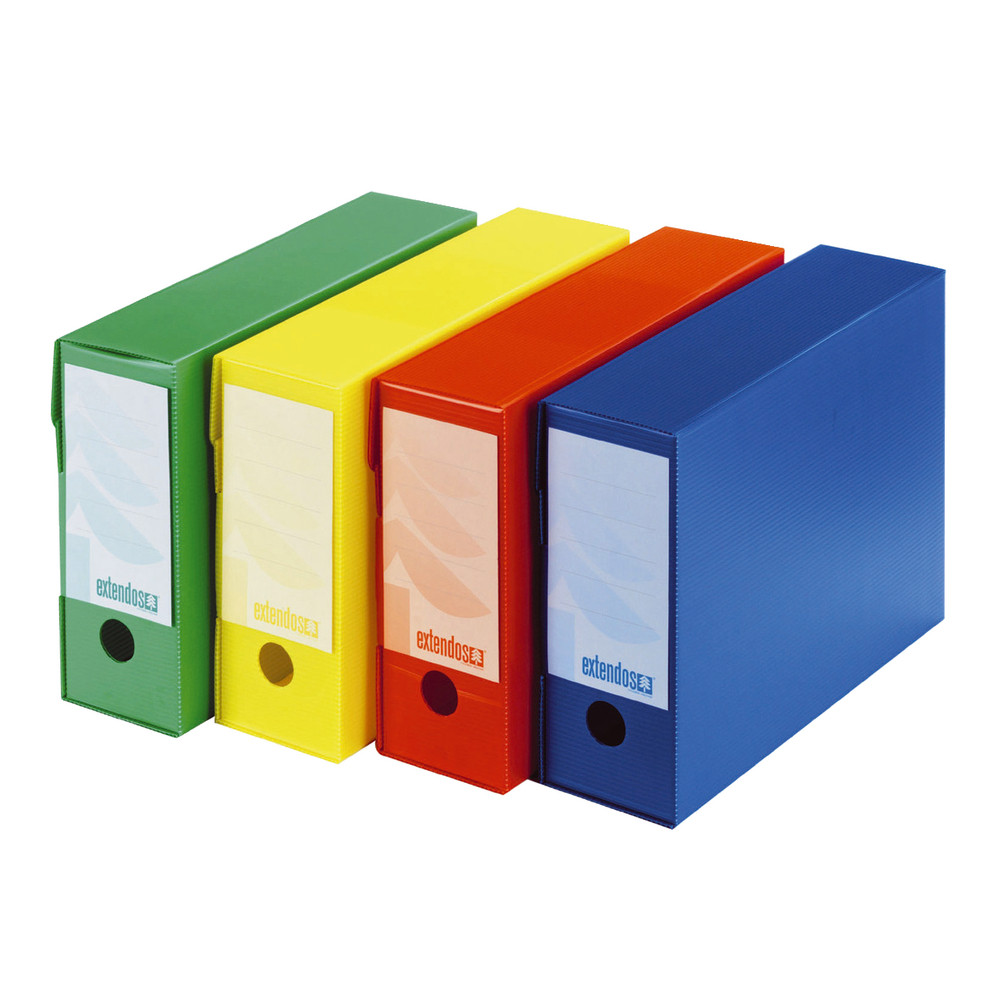 20 boites archives polypropylène Extendos coloris assortis