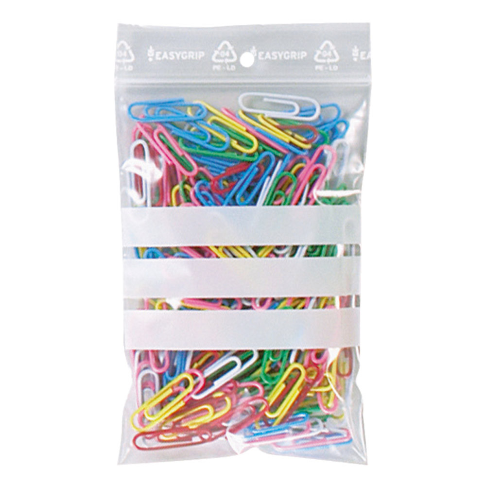 1000 sachets à fermeture zip avec bande d'écriture, épaisseur 50 microns, 8 x 12 cm