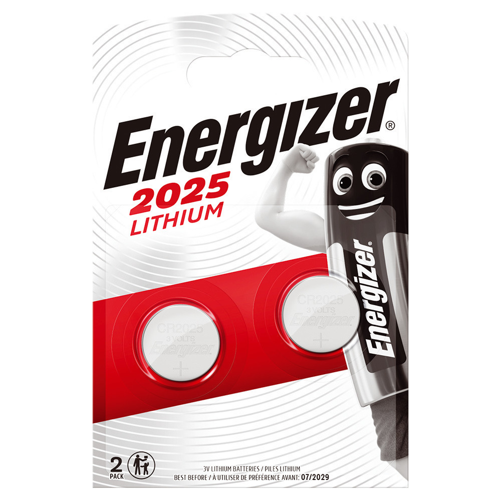 2 Piles bouton Lithium Energizer CR 2025