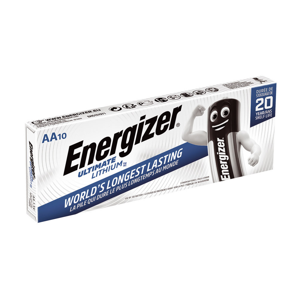 10 Piles Energizer Ultimate Lithium LR6 AA - L91