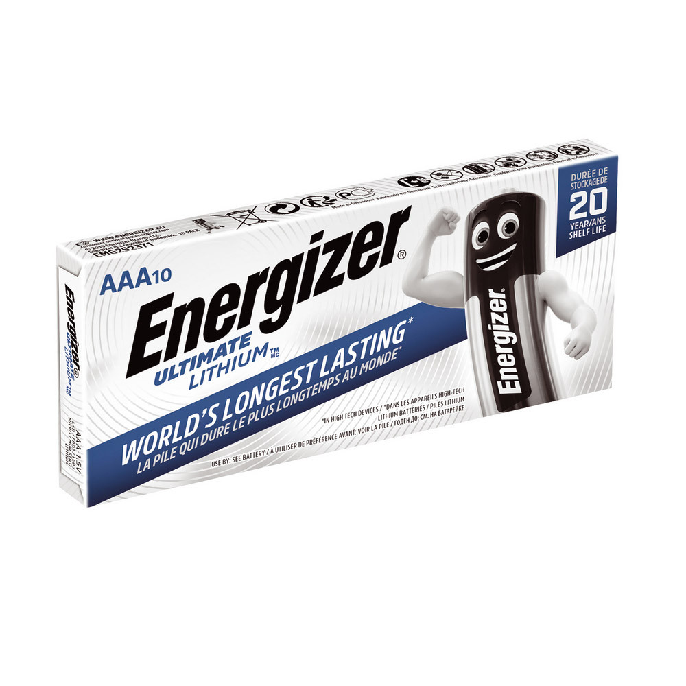 10 Piles Energizer Ultimate Lithium LR03 AAA - L92