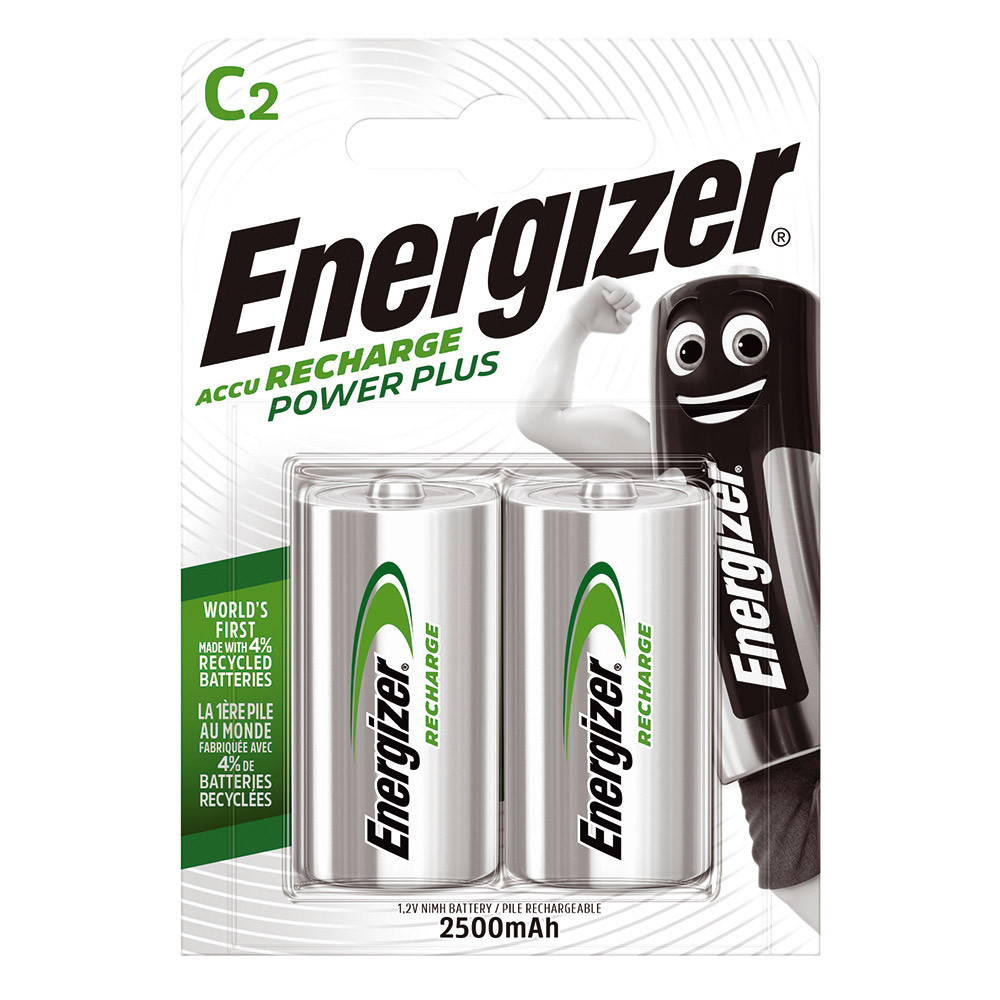 2 piles rechargeables ENERGIZER HR14 Ni-MH