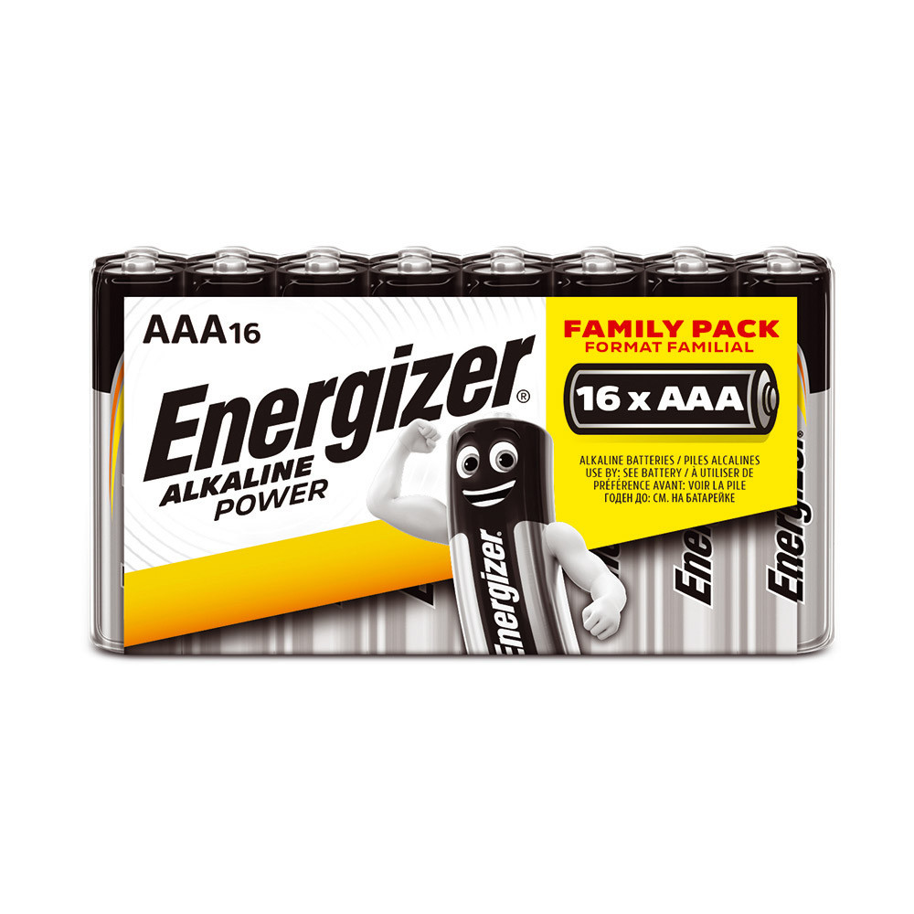 Piles Energizer Alkaline Power LR03 - AAA, le lot de 16