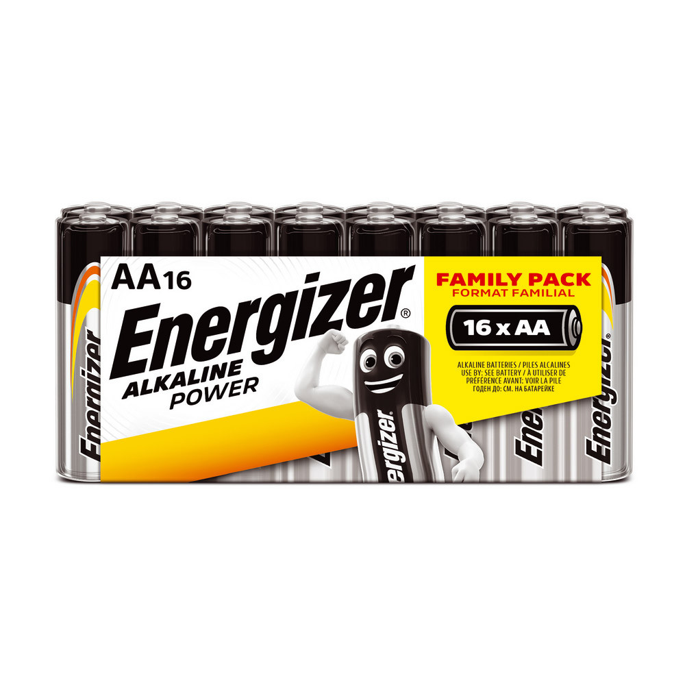 Piles Energizer Alkaline Power LR06 - AA, le lot de 16