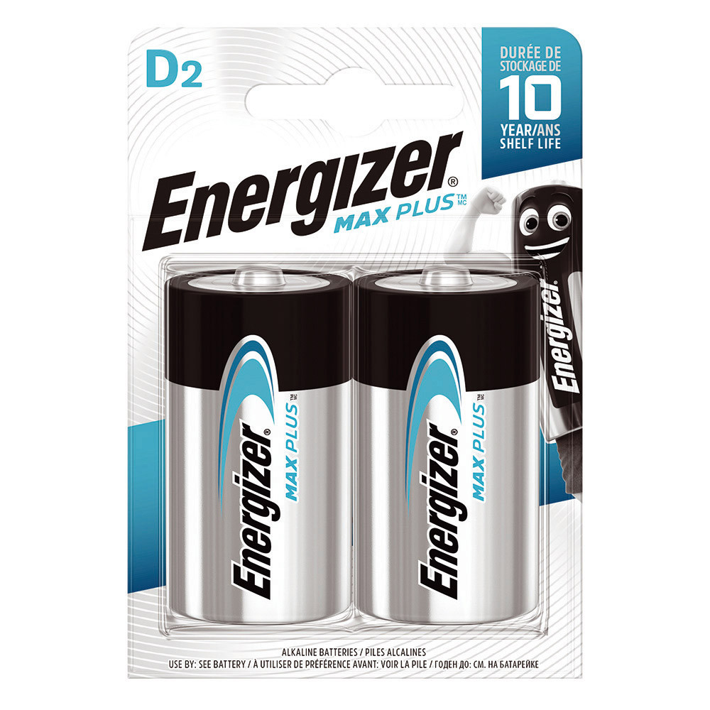 Piles Energizer Max Plus D, lot de 2 piles