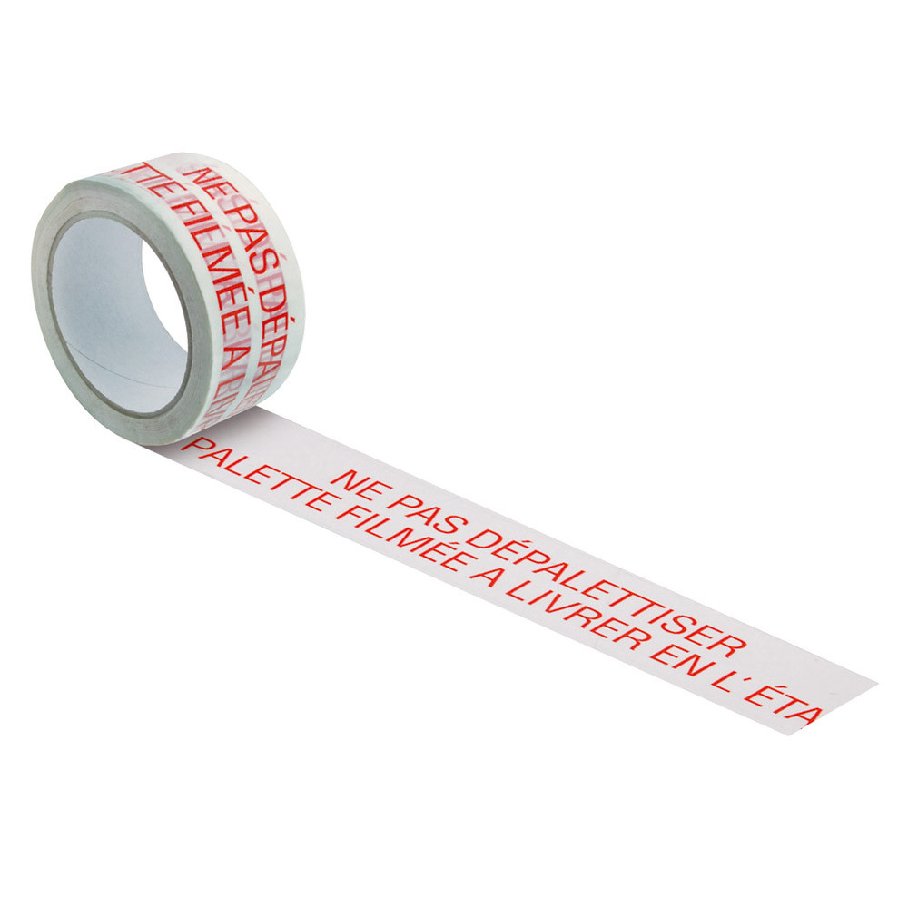 6 rubans adhésifs polypropylène Ne pas dépalettiser 50 mm x 66 m