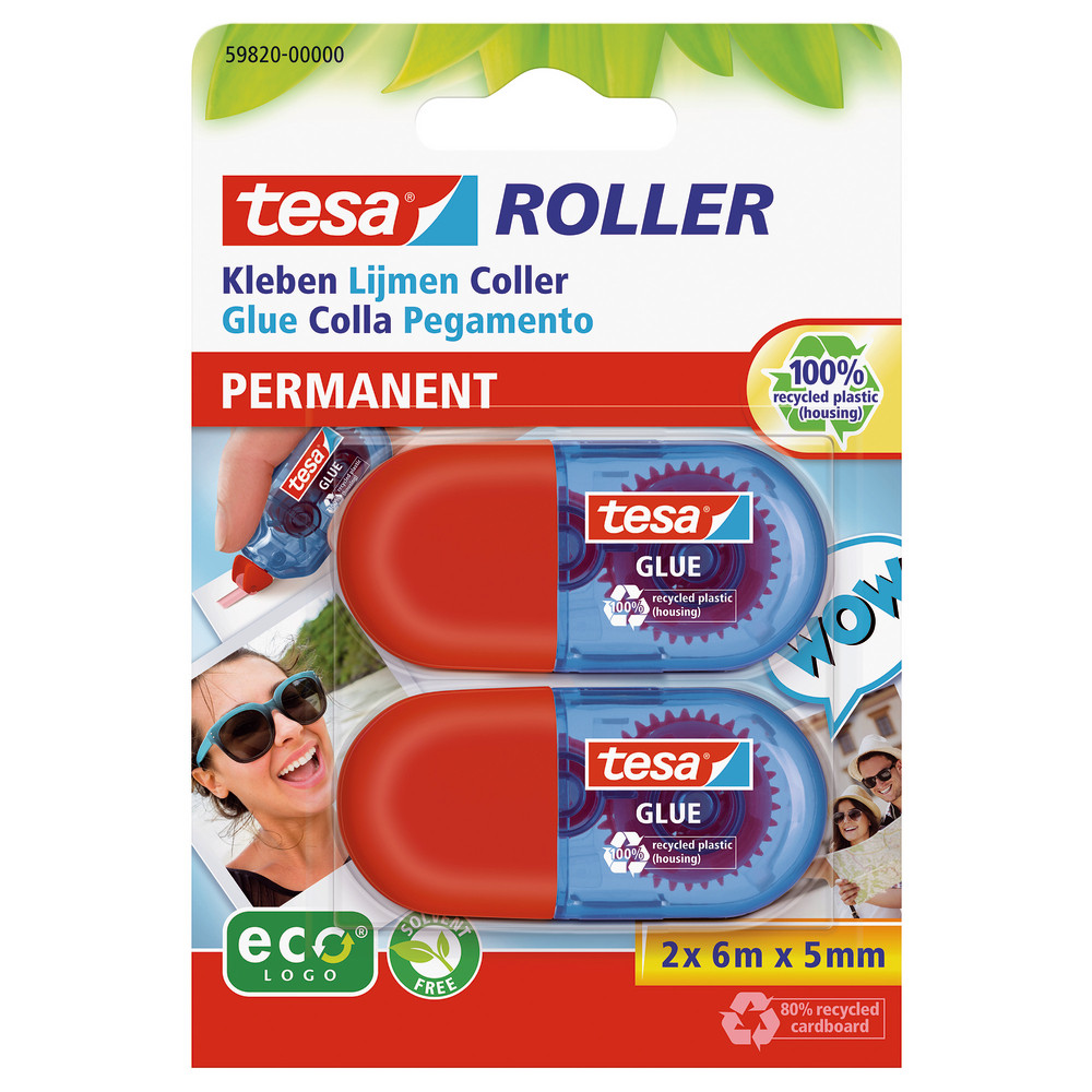 2 mini rollers colle permanente Tesa ecoLogo®