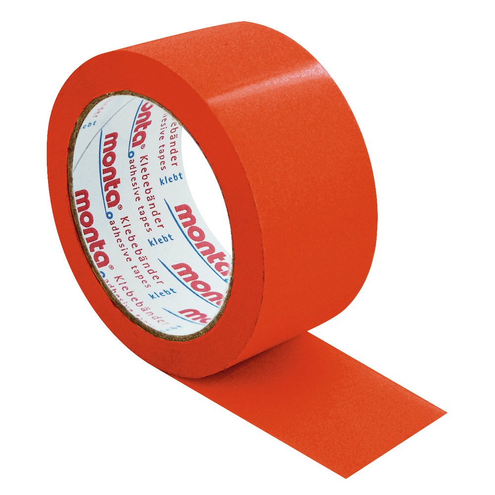 6 rubans adhésifs PVC Monta rouge 50 mm x 66 m