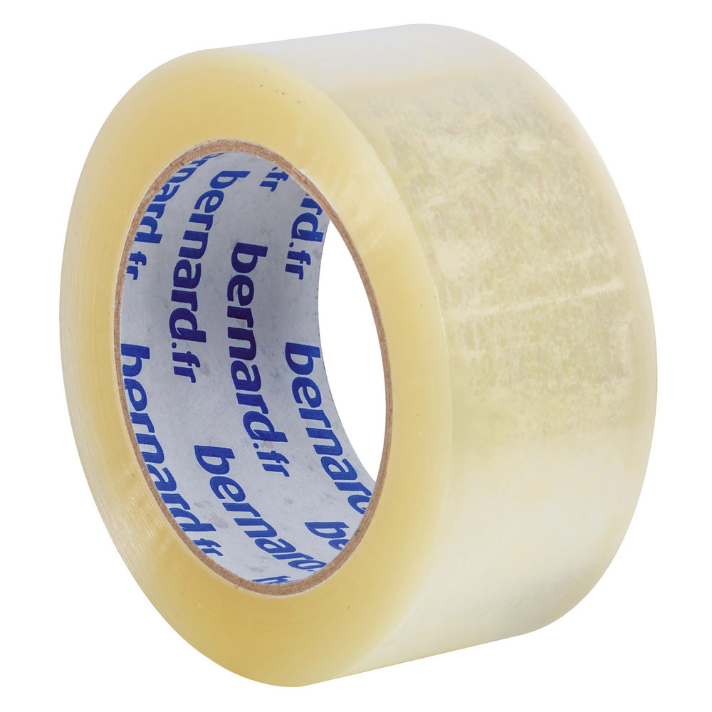 6 rubans adhésifs d'emballage PP silencieux Bernard, 48 mm x 100 m, transparent