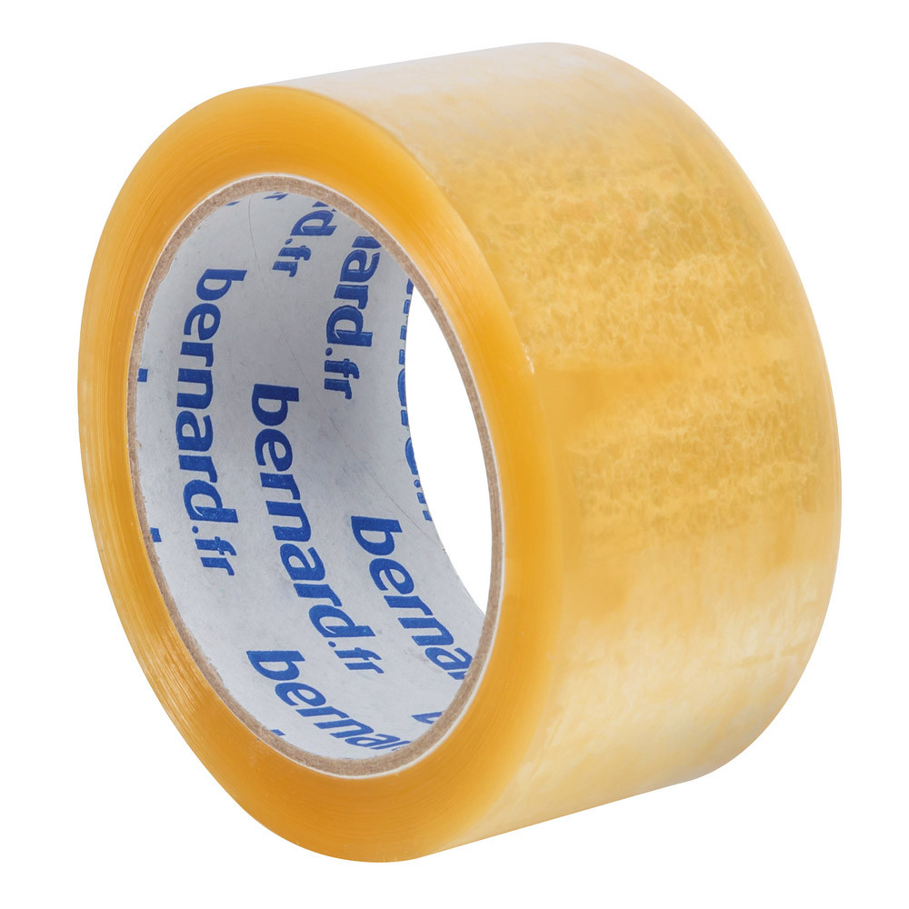 6 rubans adhésifs d'emballage PP Bernard, 48 mm x 66 m, transparent