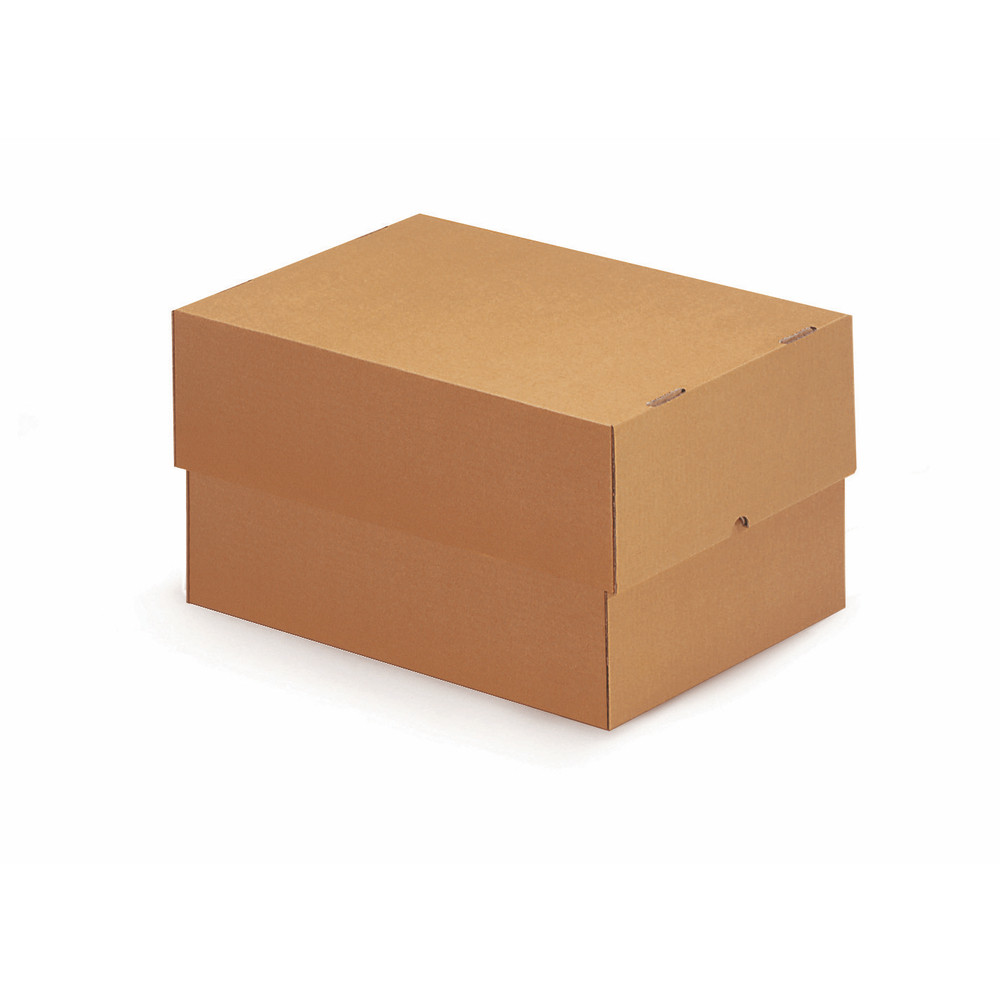 Caisse carton télescopique brune simple cannelure RAJA 33x25x5/9 cm