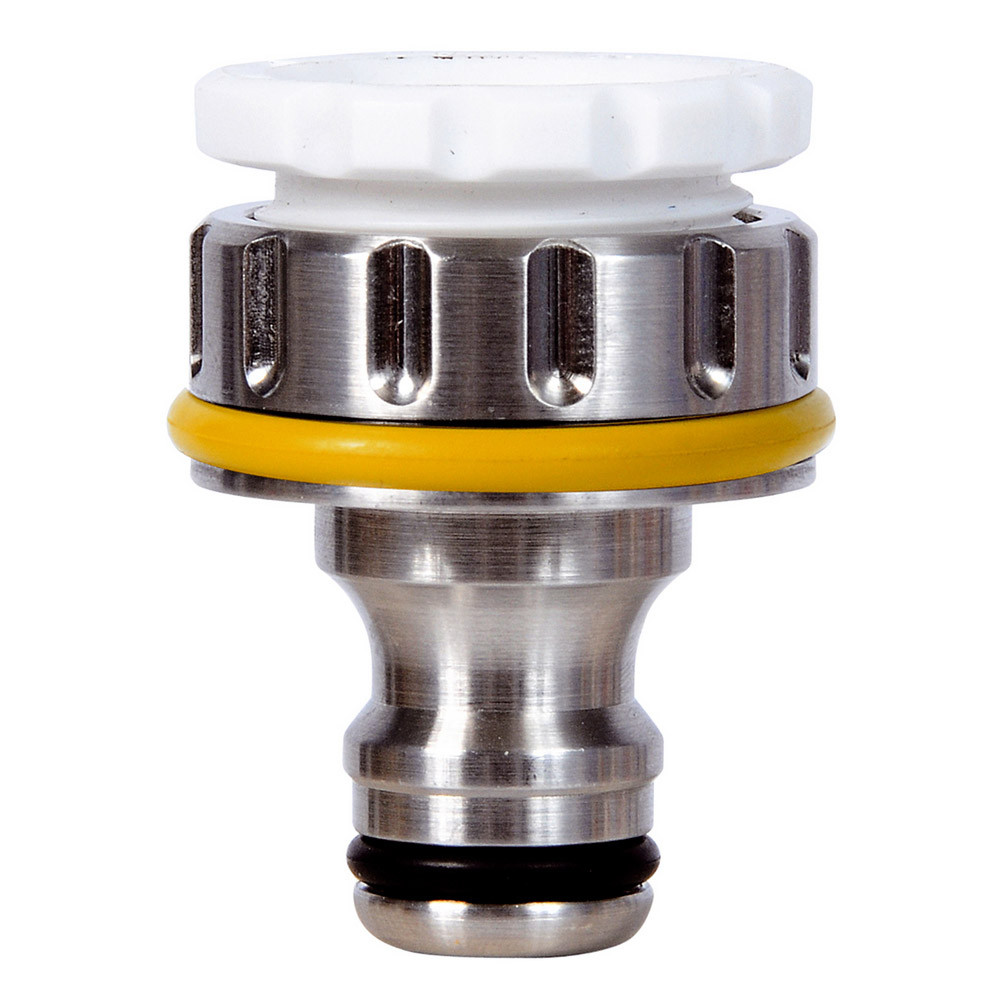 Raccord métallique PRO pour robinet fileté extérieur ø 20/27 et 15/21 Hozelock