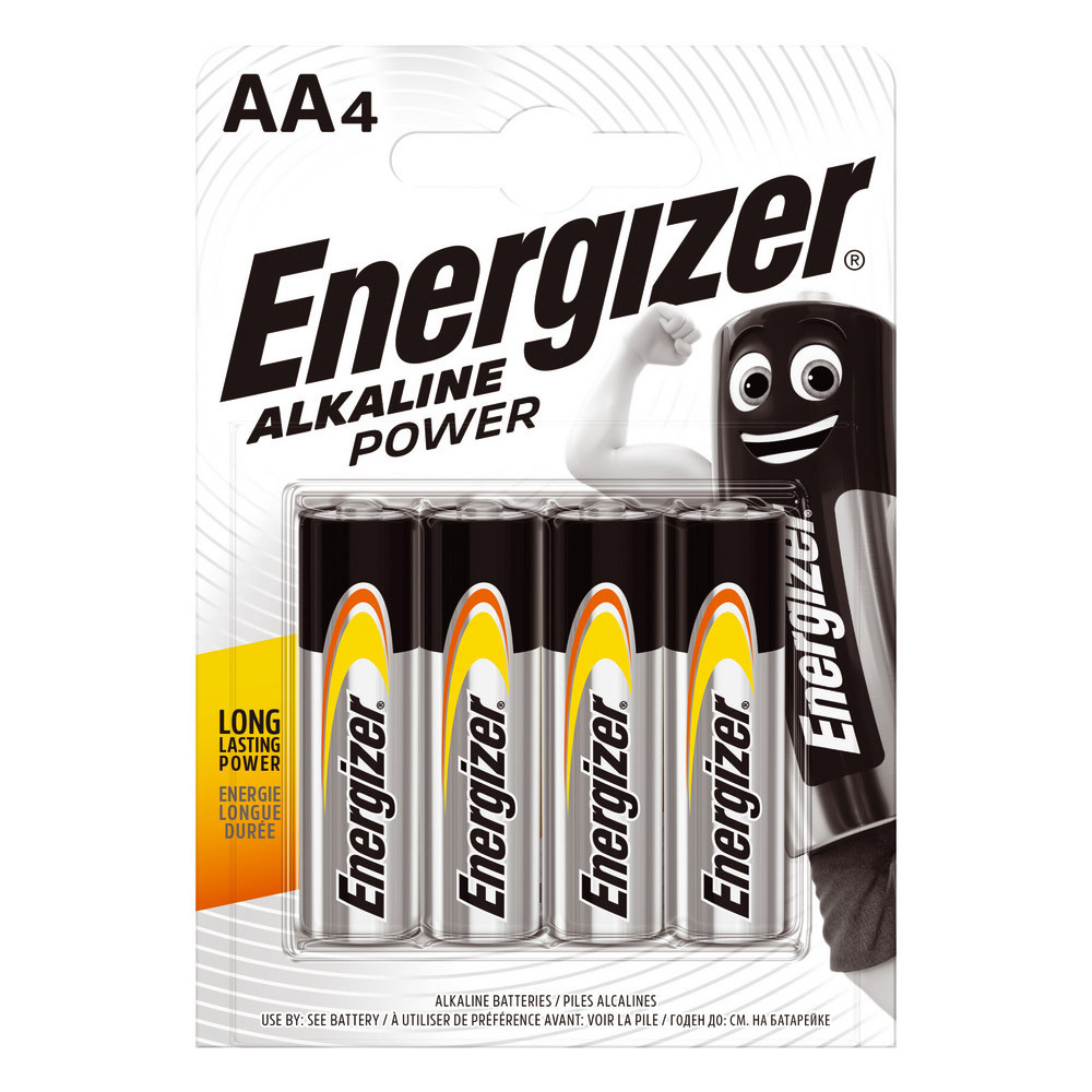Piles Energizer Alkaline Power LR06 - AA, le lot de 4