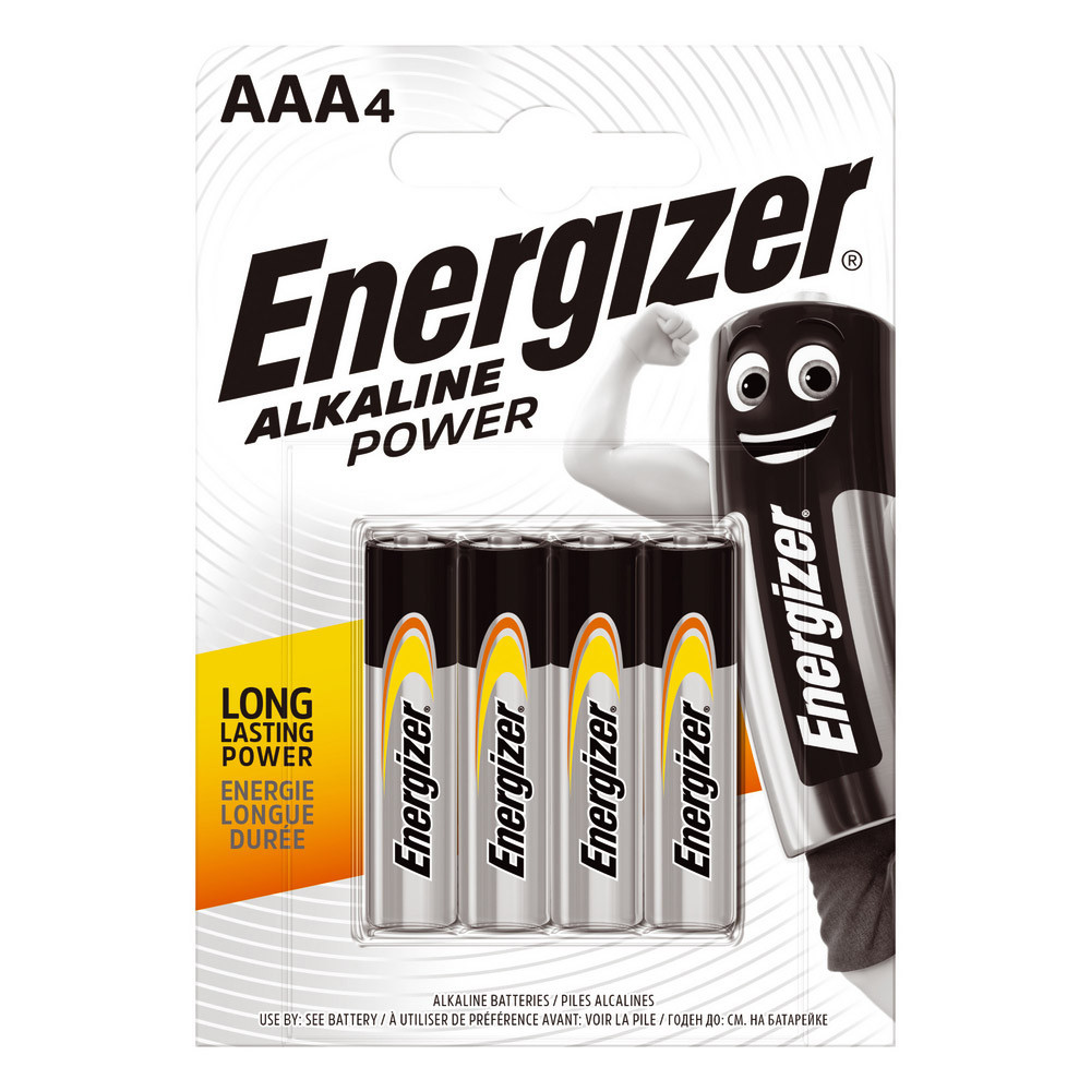 Piles Energizer Alkaline Power LR03 - AAA, le lot de 4