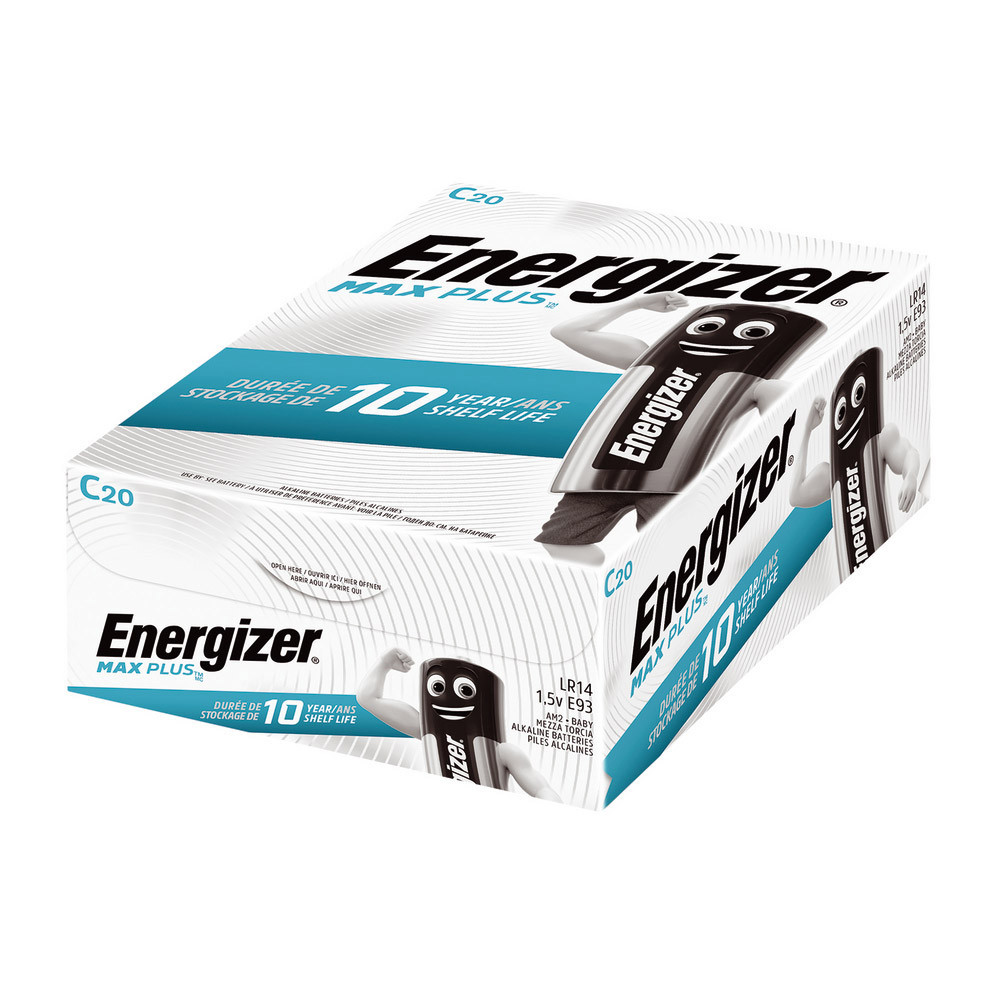 Piles Energizer Max Plus Business C, lot de 20 piles