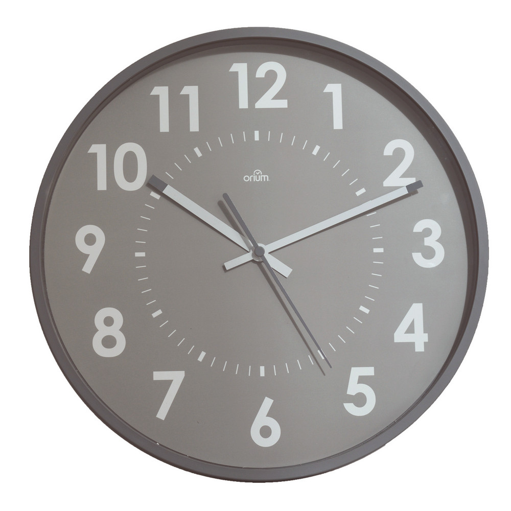 Horloge silencieuse Abylis Ø 30 cm coloris gris