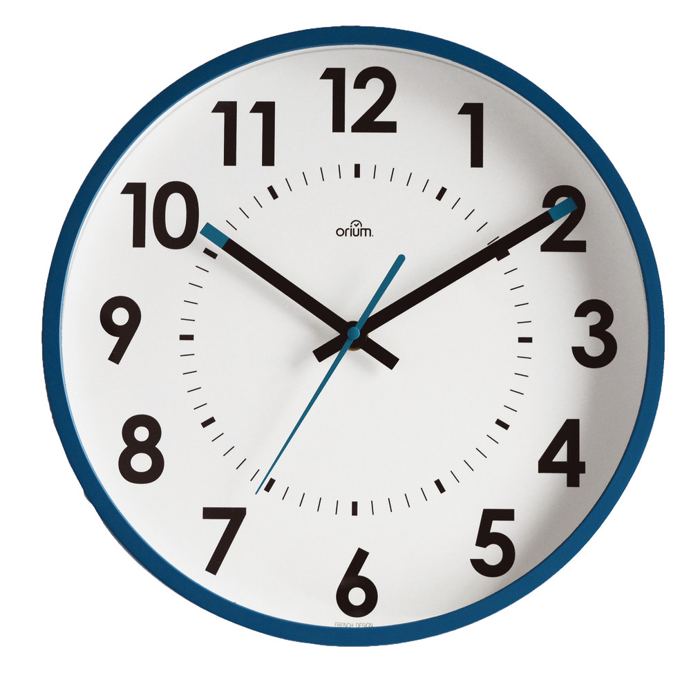 Horloge silencieuse Abylis Ø 30 cm coloris bleu