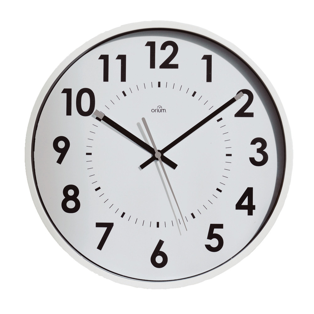 Horloge silencieuse Abylis Ø 30 cm coloris blanc