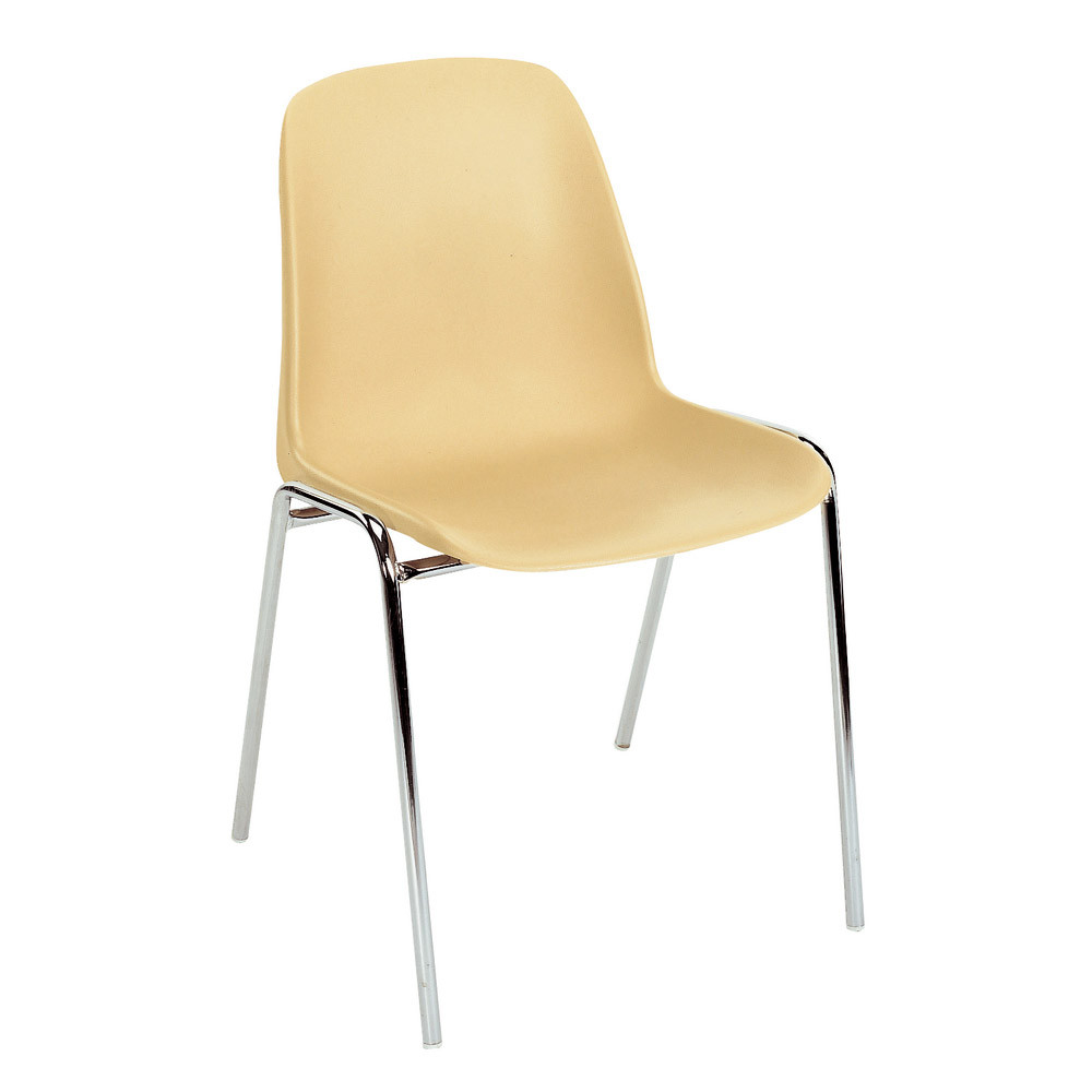 4 chaises coques Séléna beige