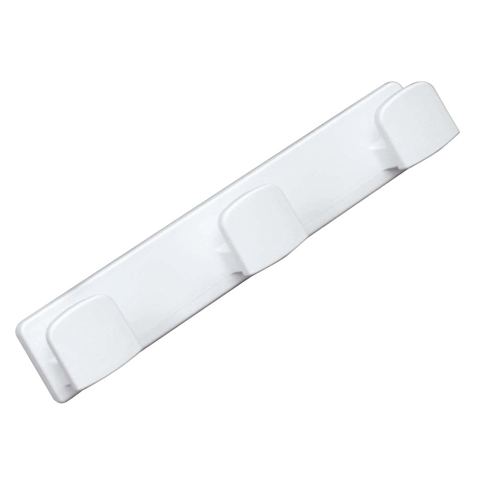 Patère plastique GILAC 3 têtes blanche