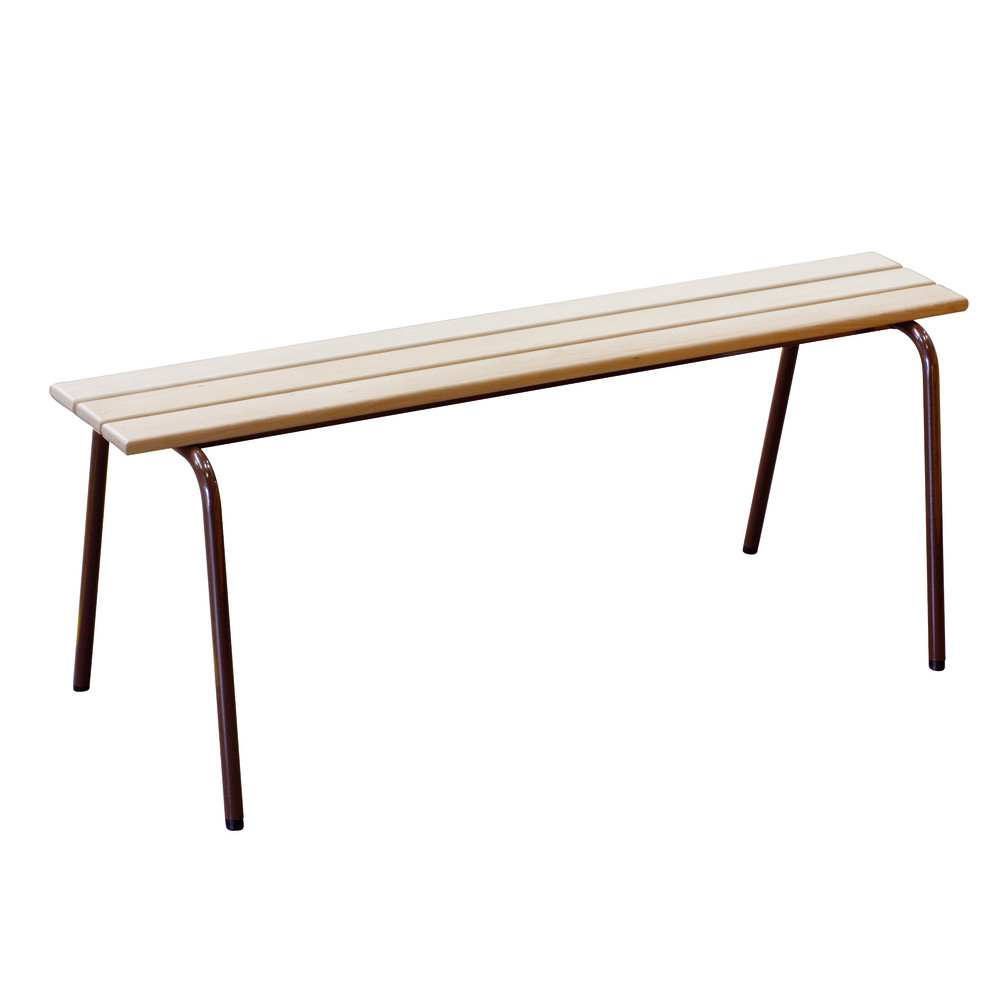 Banc scolaire sans dossier 120 cm pieds bruns