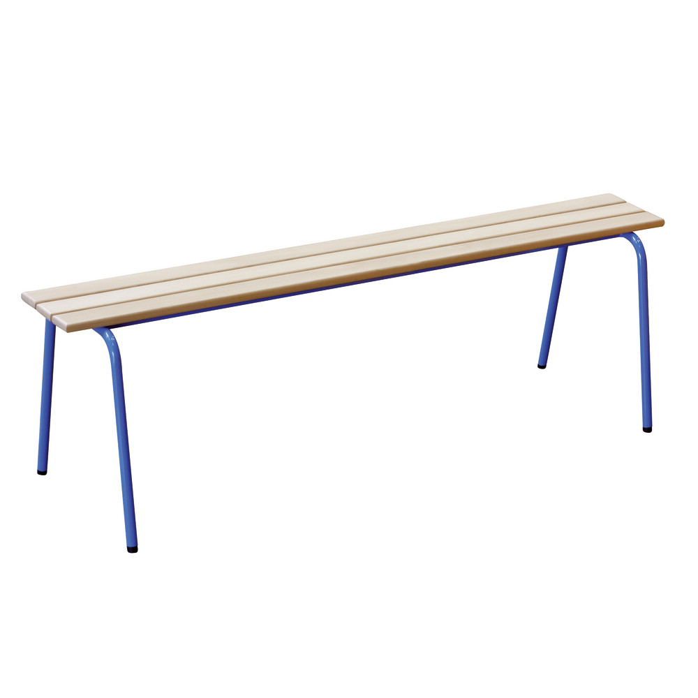 Banc scolaire sans dossier 120 cm pieds bleus