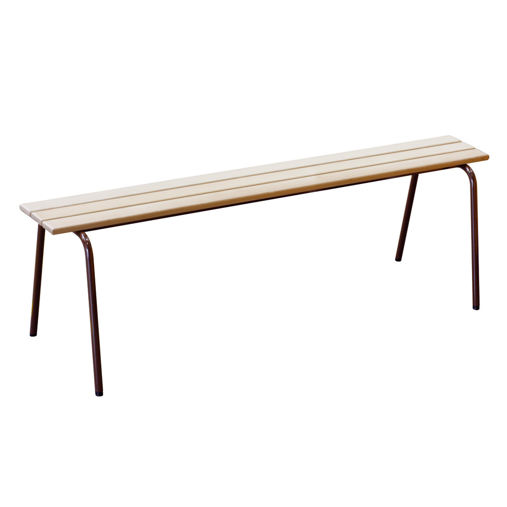 Banc scolaire sans dossier 160 cm pieds bruns