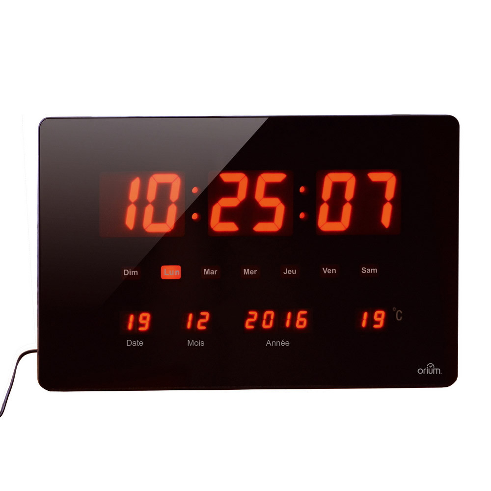 Horloge à LED rouge chronos Orium