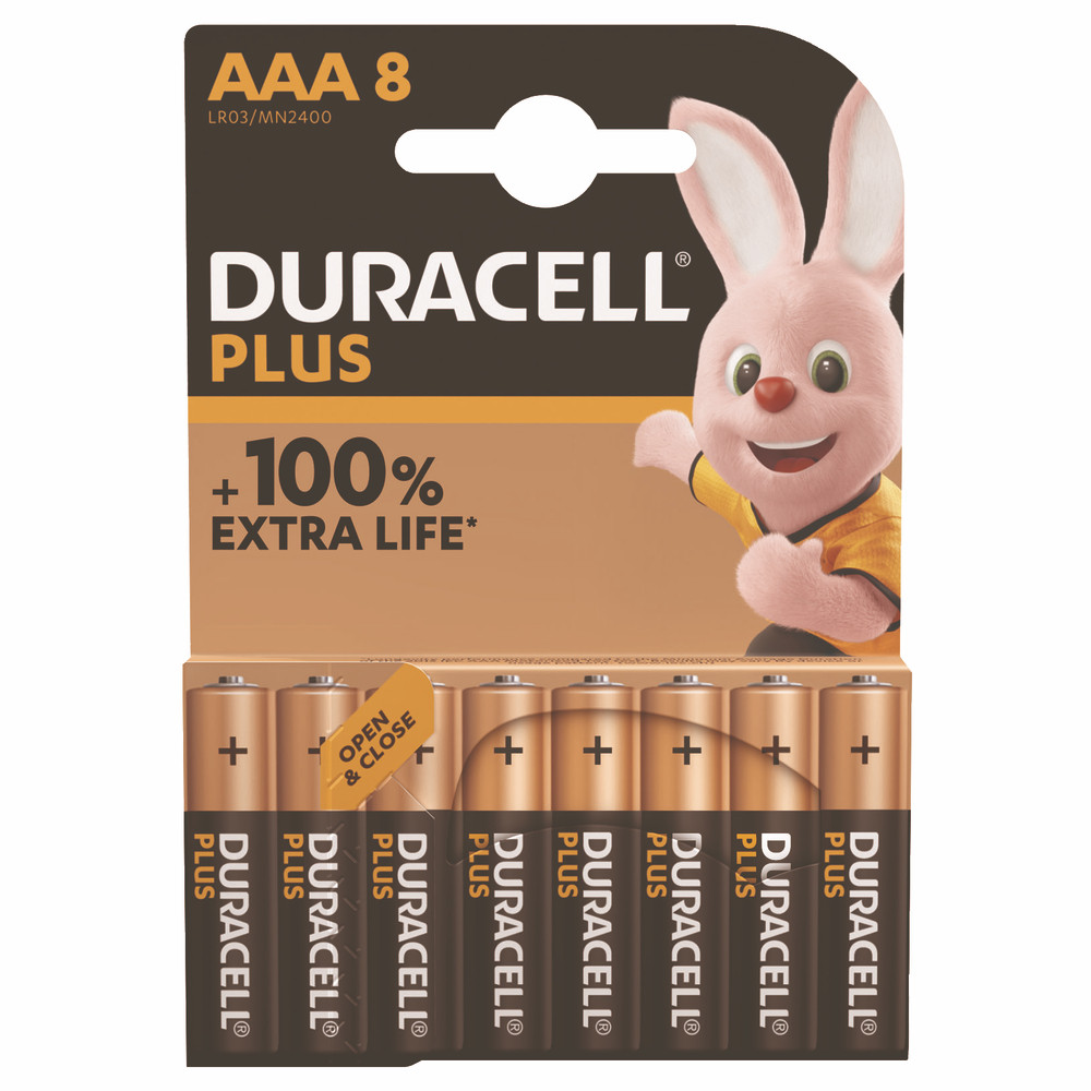 Le lot de 8 Piles Duracell Plus AAA