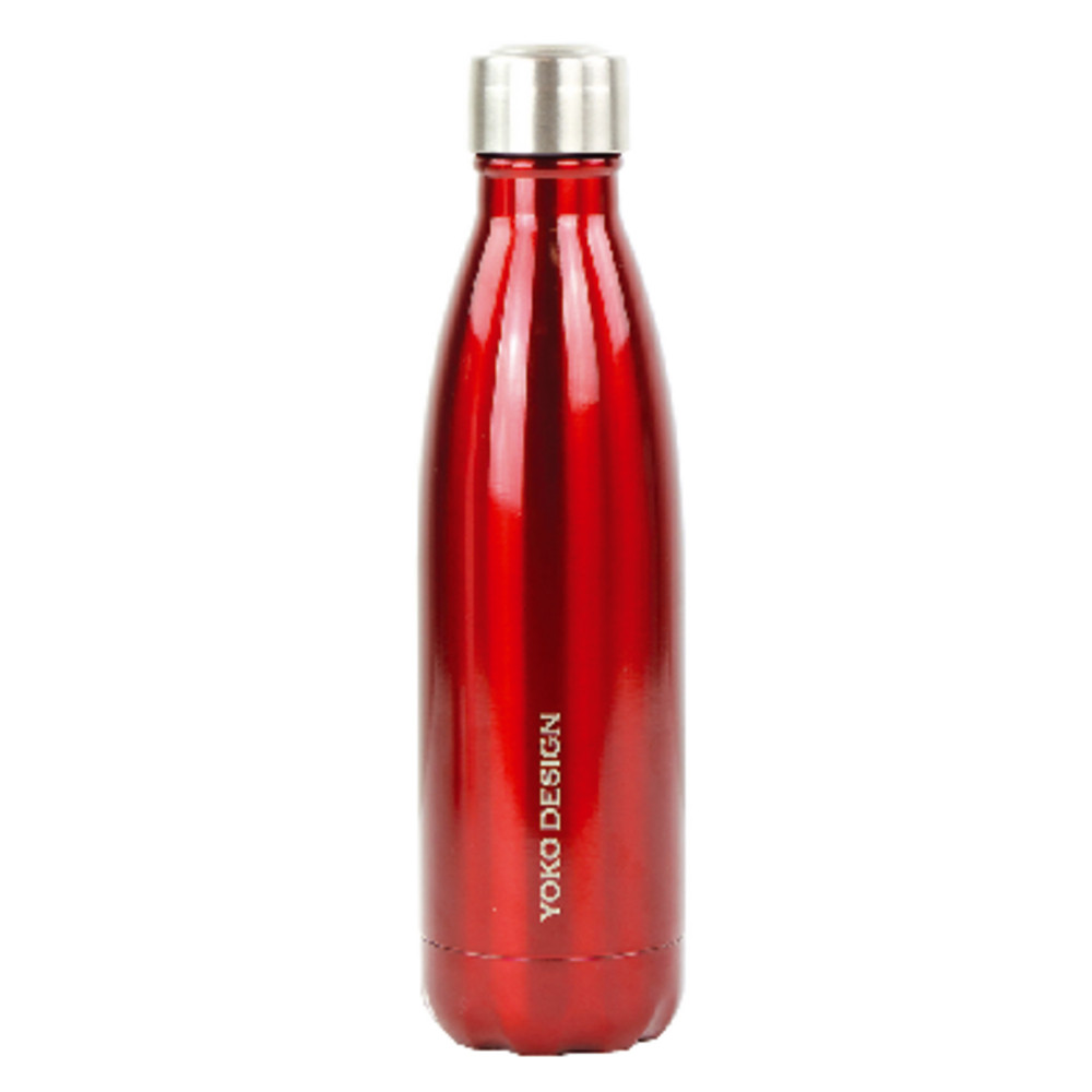 Gourde isotherme Yoko Design, 500 ml, coloris rouge