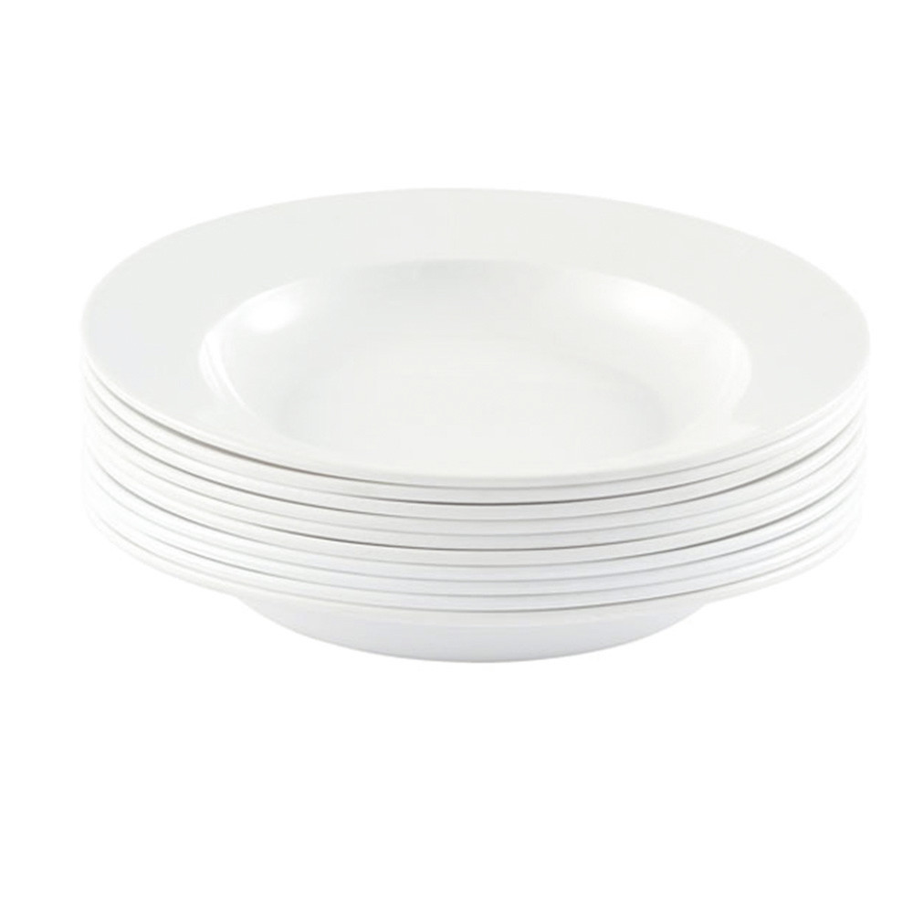 Assiettes biosourcées Gilac blanches, lot de 10