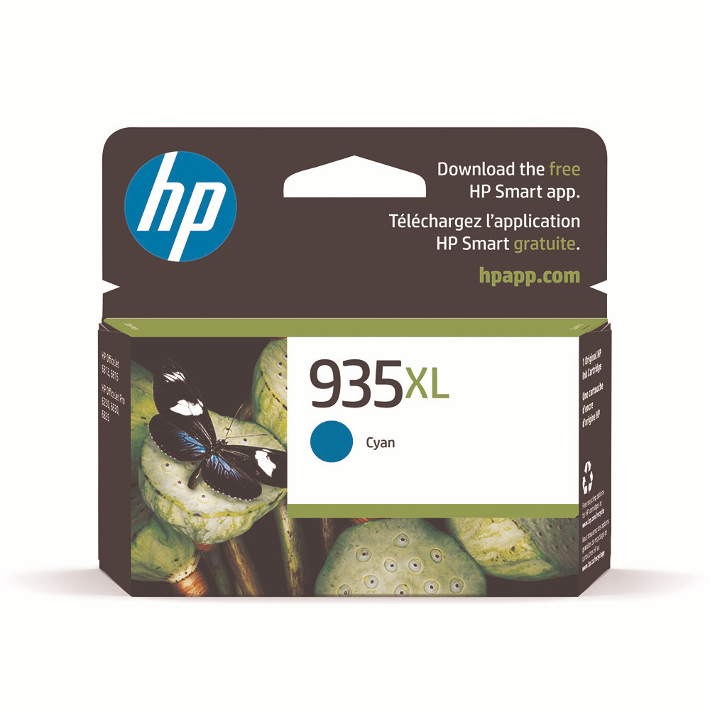 Cartouche encre HP 935 XL Officejet cyan pour imprimante jet d'encre