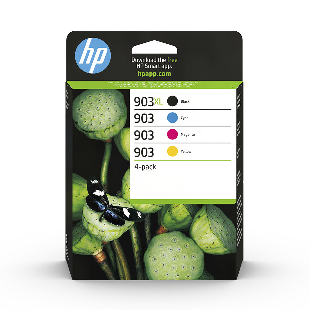 Cartouches encre HP 903 pack noir et couleurs pour imprimante jet d'encre